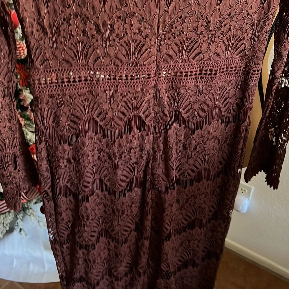 Love X Design Burgundy lace Sz M - Picture 5 of 6